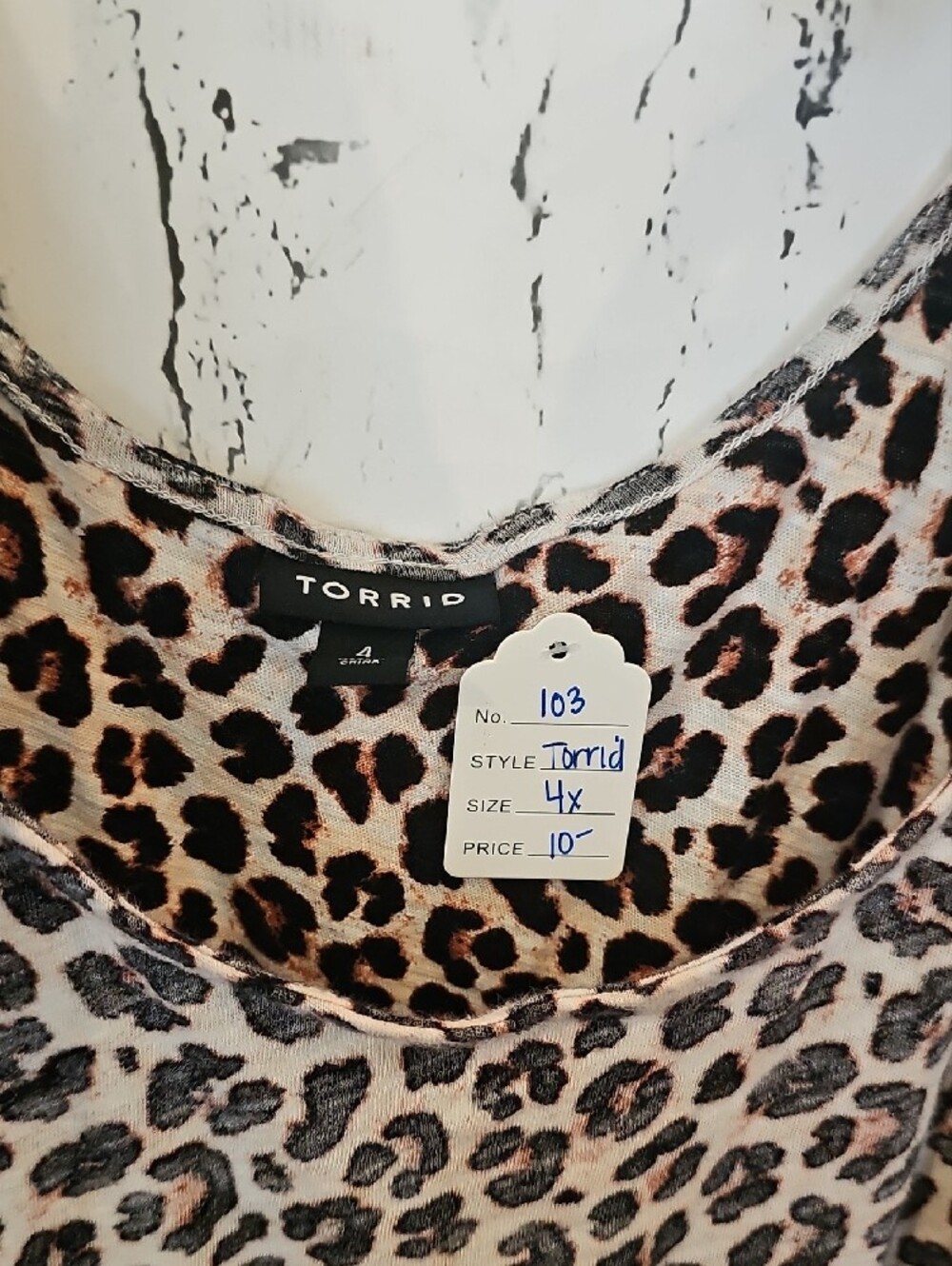 torrid Leopard Print Tie Strap Tank Dress in Cream and Black - Picture 3 of 3